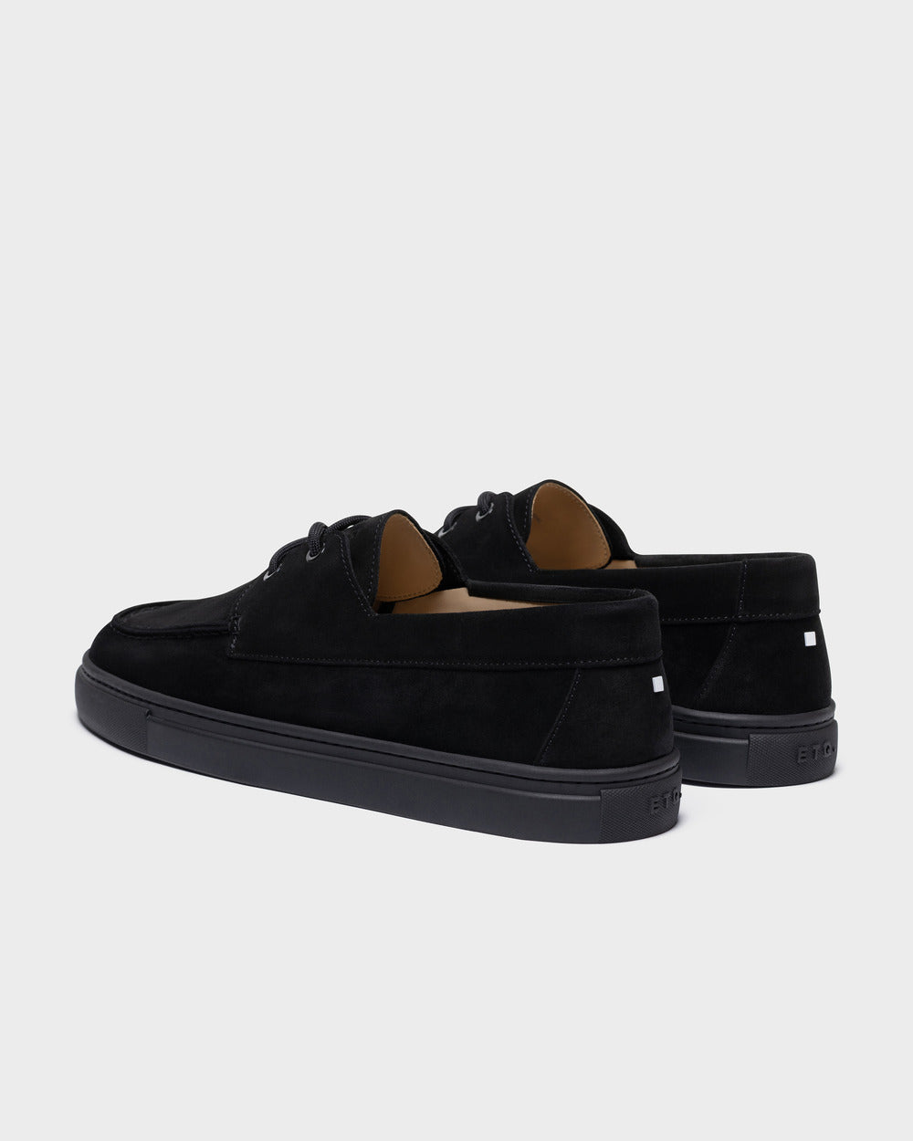 DS 03 Suede All Black – boat shoes in black suede, photo 9