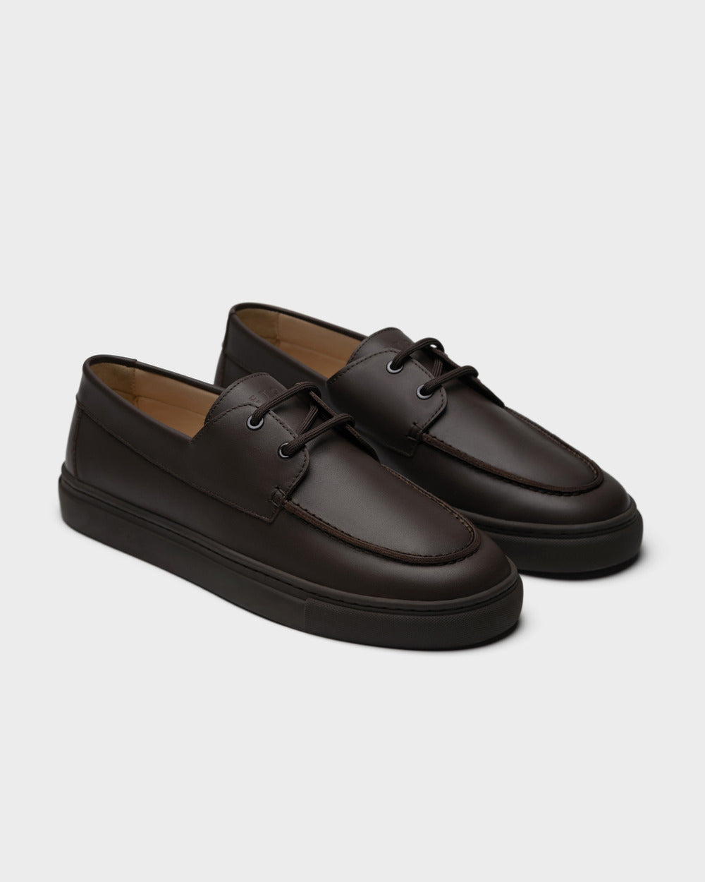 DS 03 All Chocolate – boat shoes in brown full grain leather, photo 14