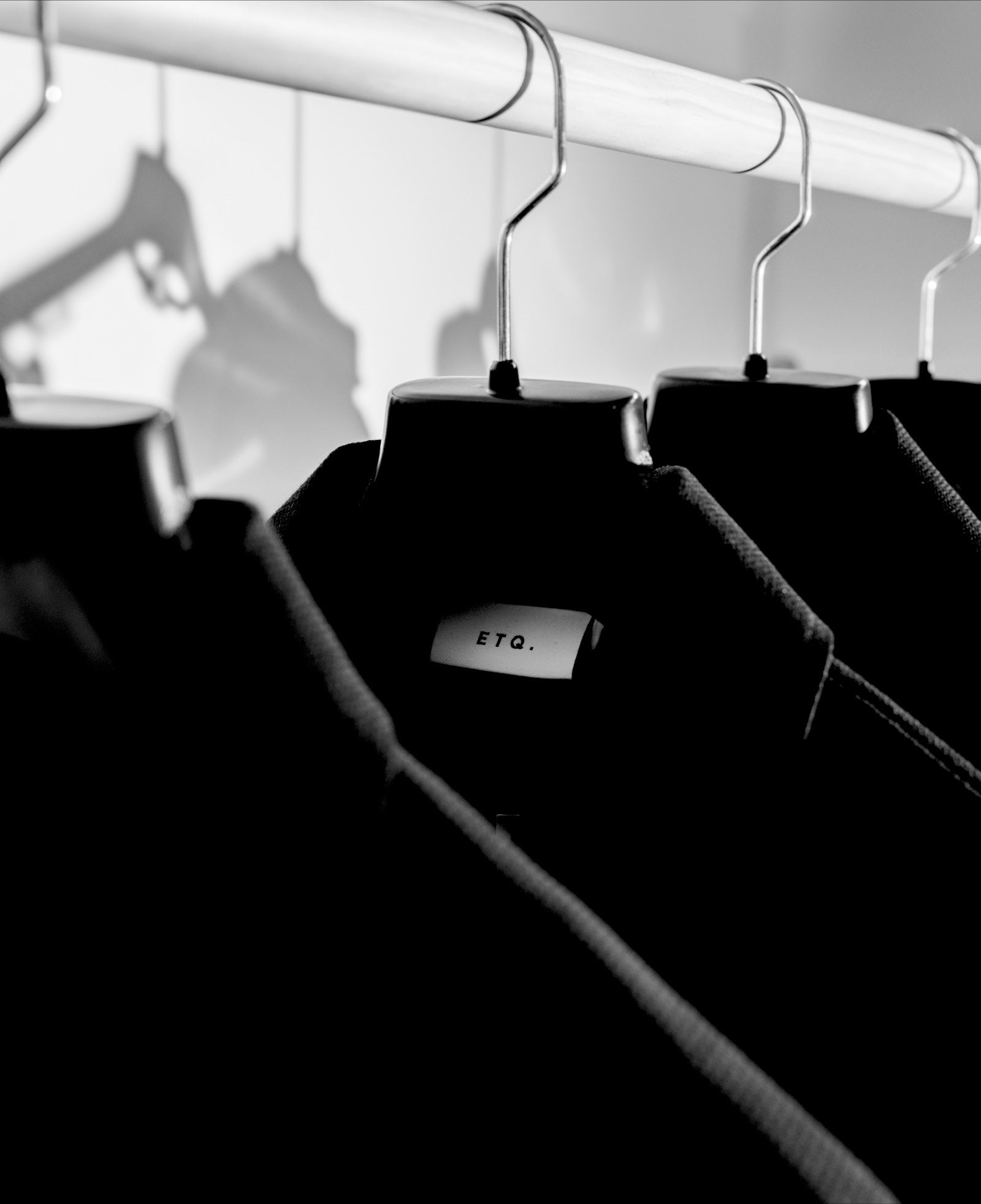 ETQ jackets on a rail in the factory