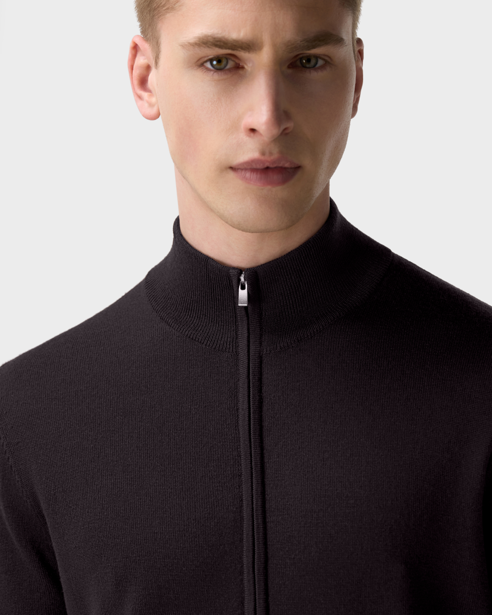 ZS 04 Tailored Cardigan Dark Fig