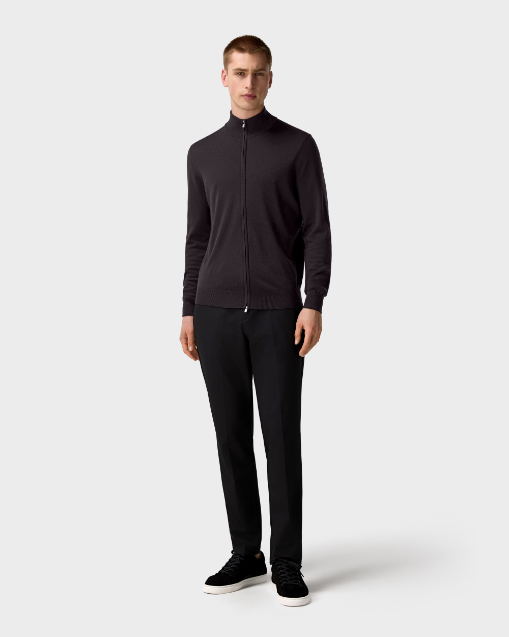 ZS 04 Tailored Cardigan Dark Fig