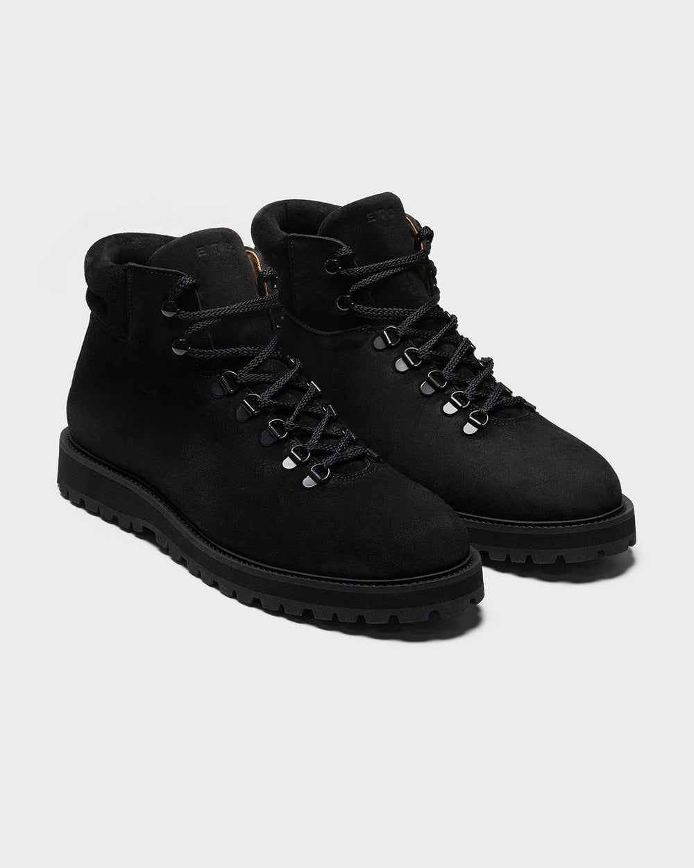 HB 01 Suede All Black – hiker boots in black suede, photo 4