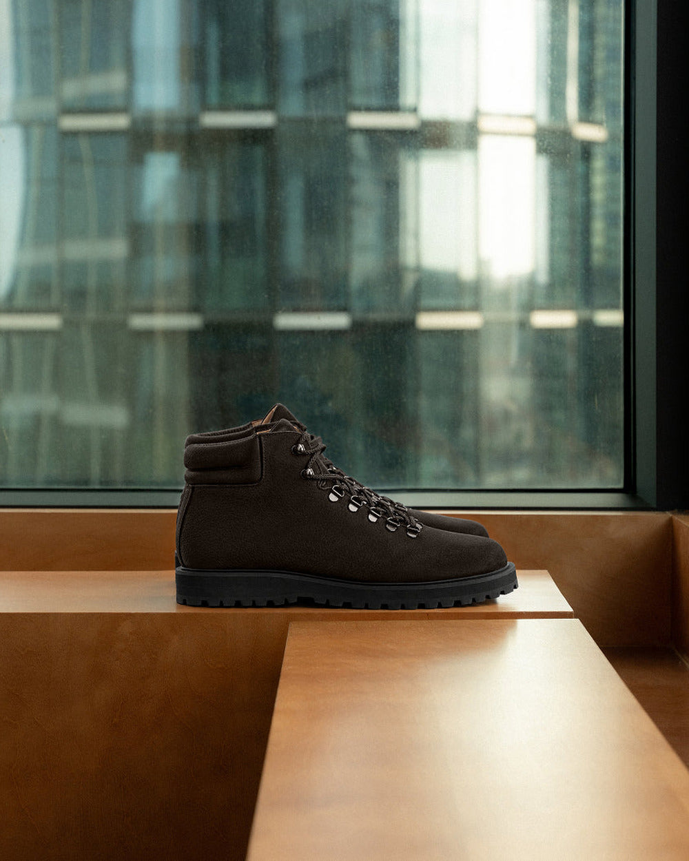 HB 01 Suede Chocolate – hiker boots in brown suede, photo 7