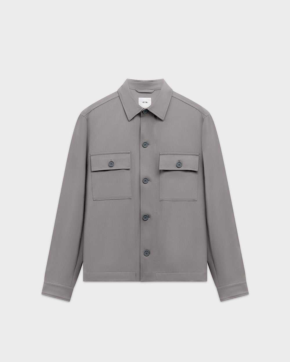 JC 01 Essence Ash Grey – overshirt jacket in grey Traveller Weave