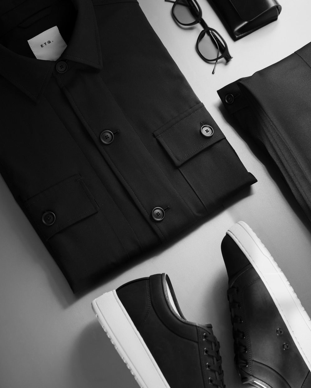 JC 01 Essence Black – overshirt jacket in black Traveller Weave, photo 7