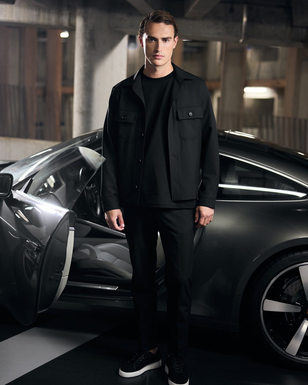 JC 01 Essence Black – overshirt jacket in black Traveller Weave, photo 8