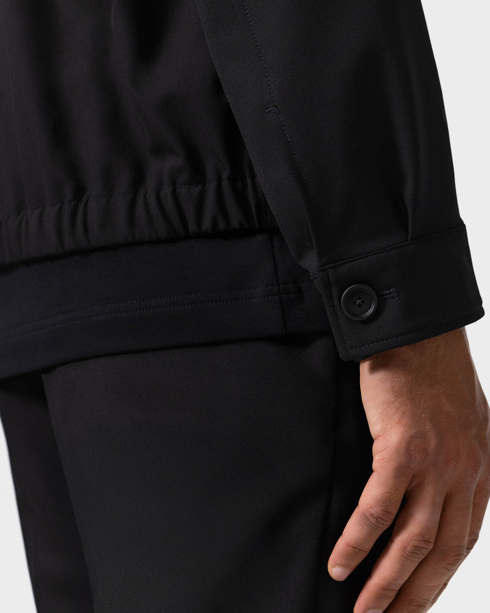 JC 01 Essence Black – overshirt jacket in black Traveller Weave, photo 14