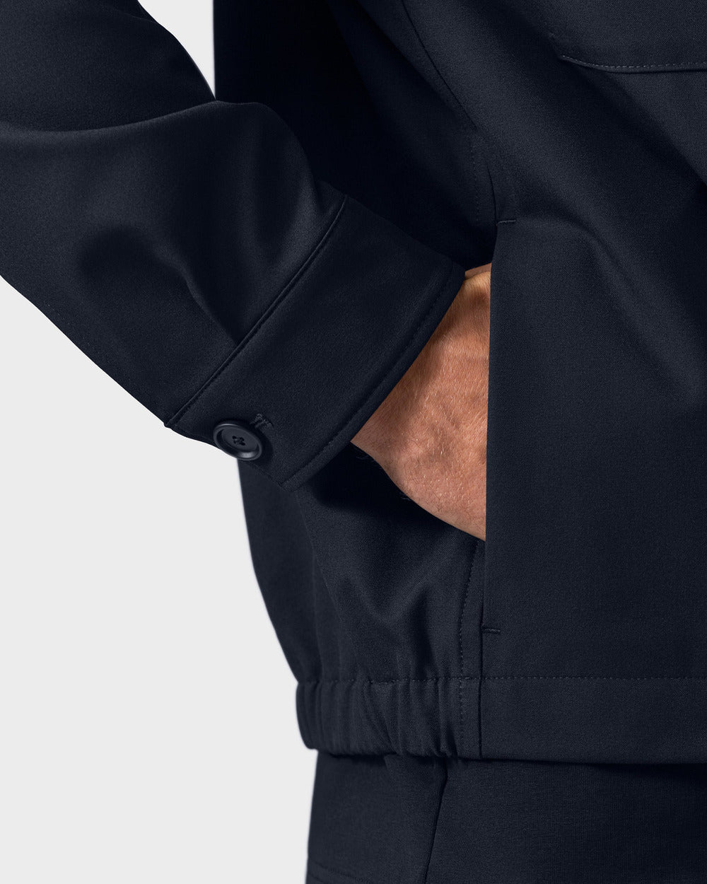 JC 01 Essence Blueberry – overshirt jacket in blue Traveller Weave, photo 5