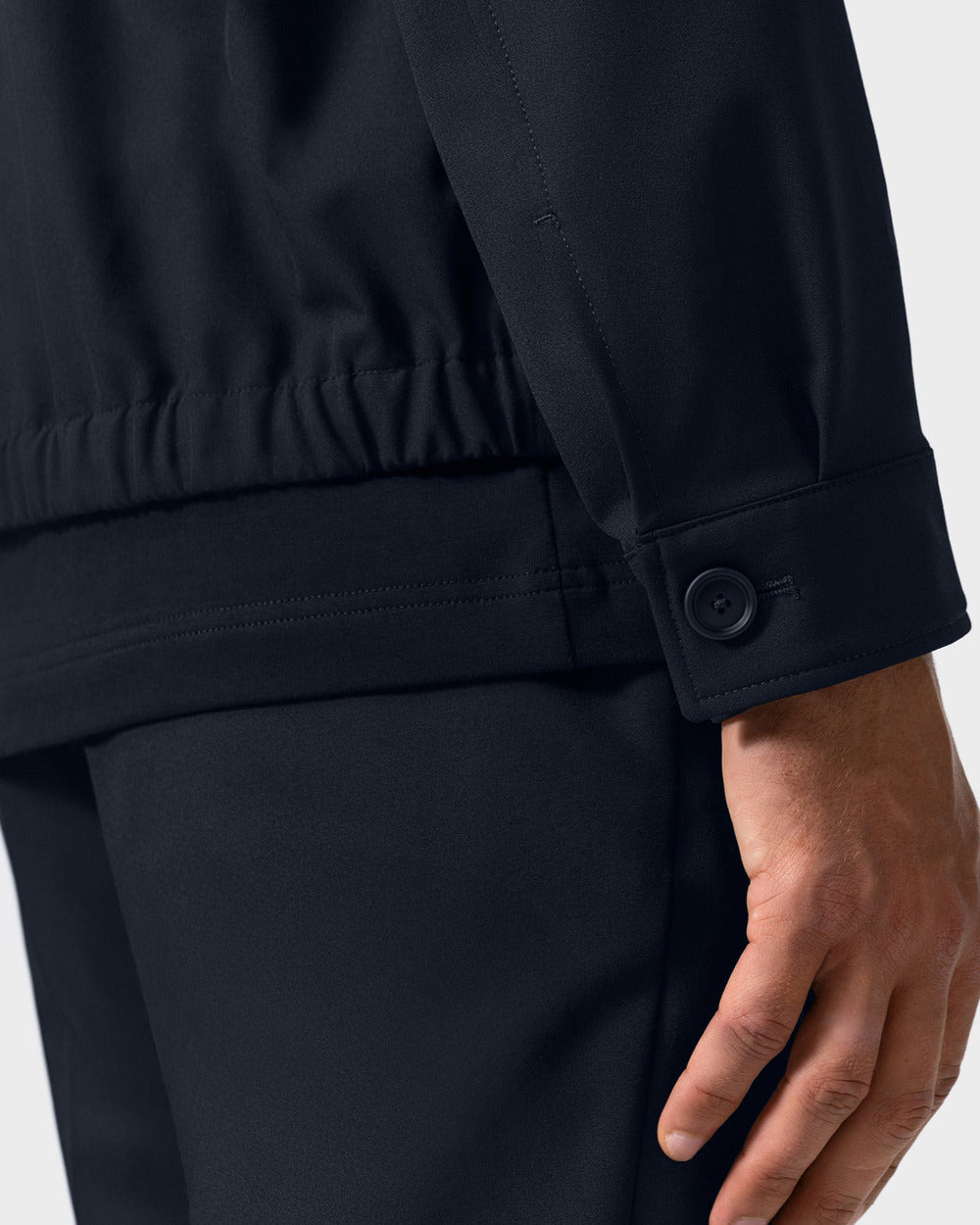 JC 01 Essence Blueberry – overshirt jacket in blue Traveller Weave, photo 6