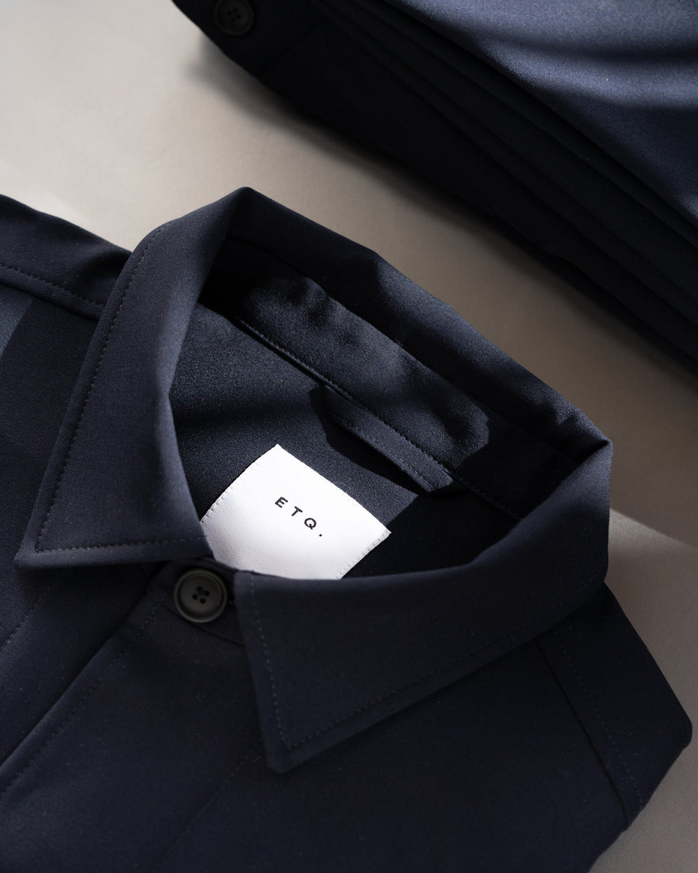 JC 01 Essence Blueberry – overshirt jacket in blue Traveller Weave, photo 9