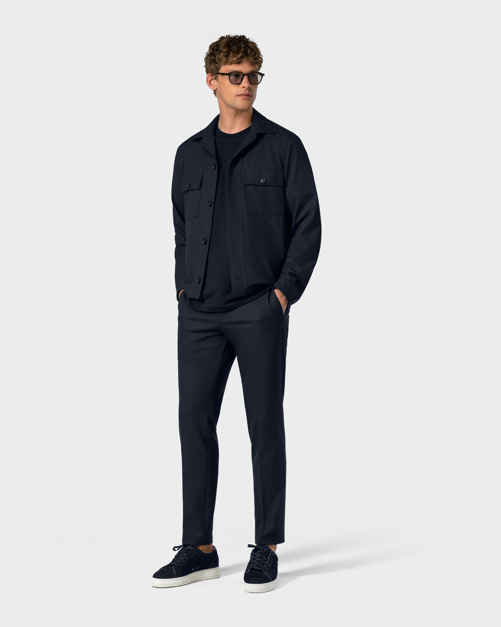 TP 02 Essence Blueberry and JC 01 Essence Blueberry – travel trousers and overshirt jacket