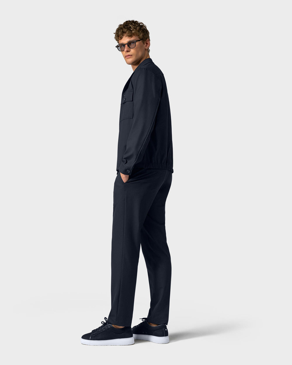 TP 02 Essence Blueberry and JC 01 Essence Blueberry – travel trousers and overshirt jacket