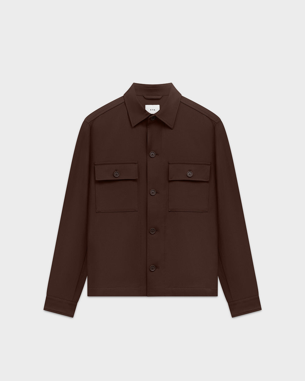 JC 01 Essence Chocolate – overshirt jacket in brown Traveller Weave