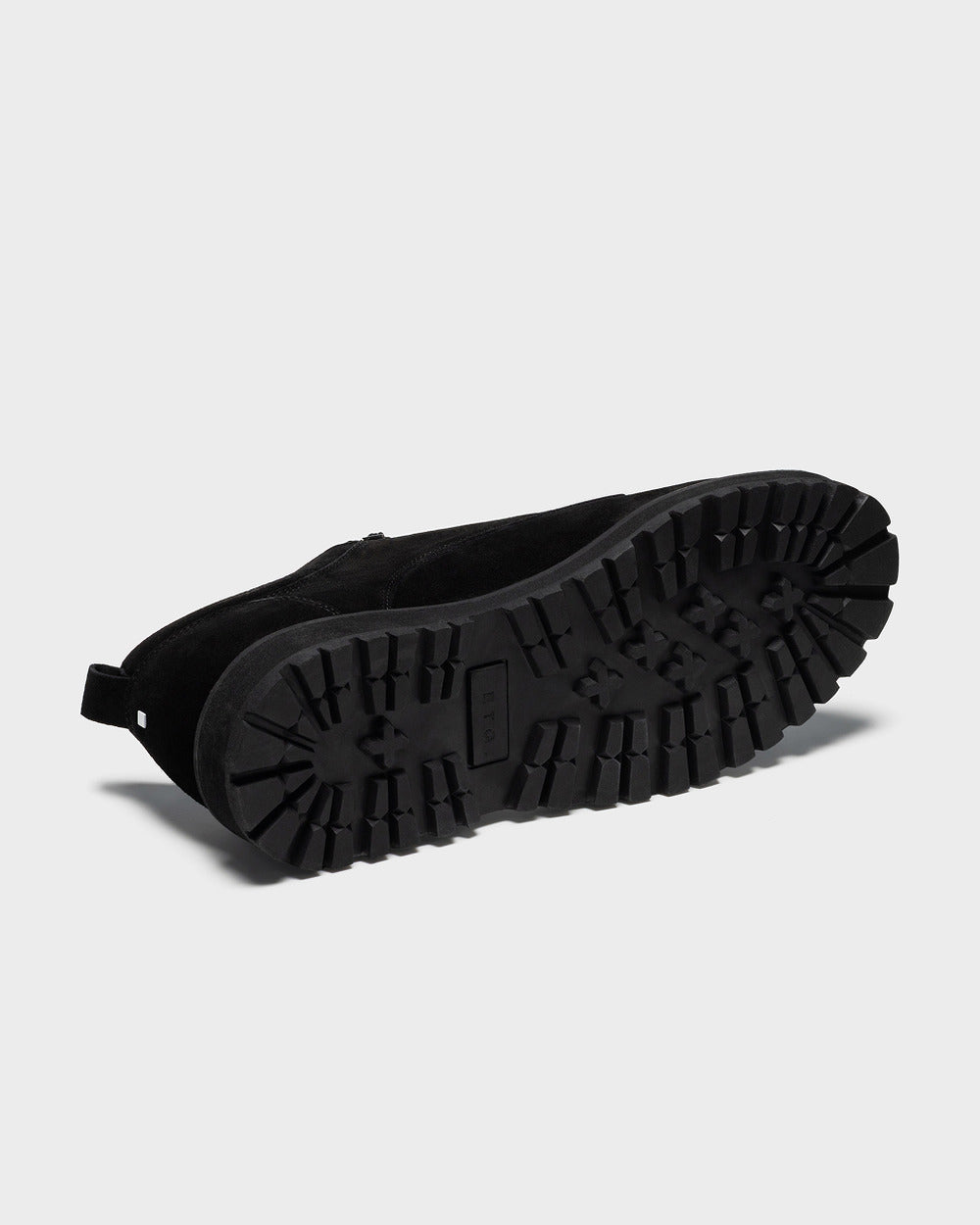 LB 01 Suede All Black – hiker lace-up shoes in black suede, photo 8