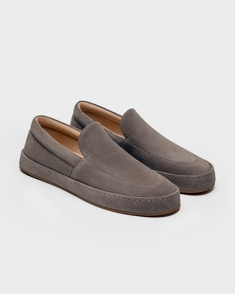 LS 01 Full Suede Desert Taupe – loafers in taupe suede, photo 5