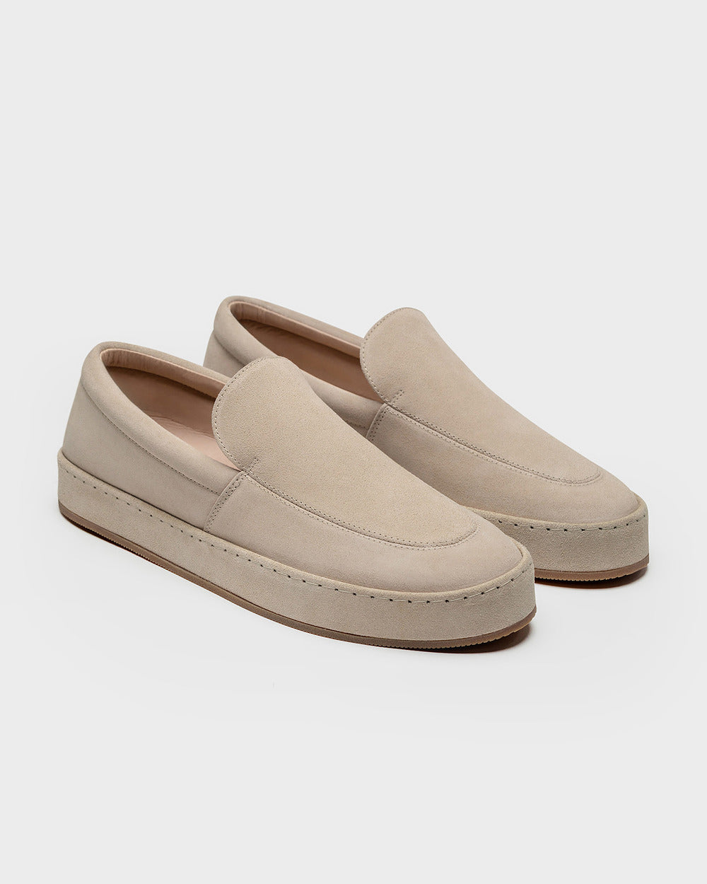 LS 01 Full Suede Sand – loafers in beige suede, photo 3