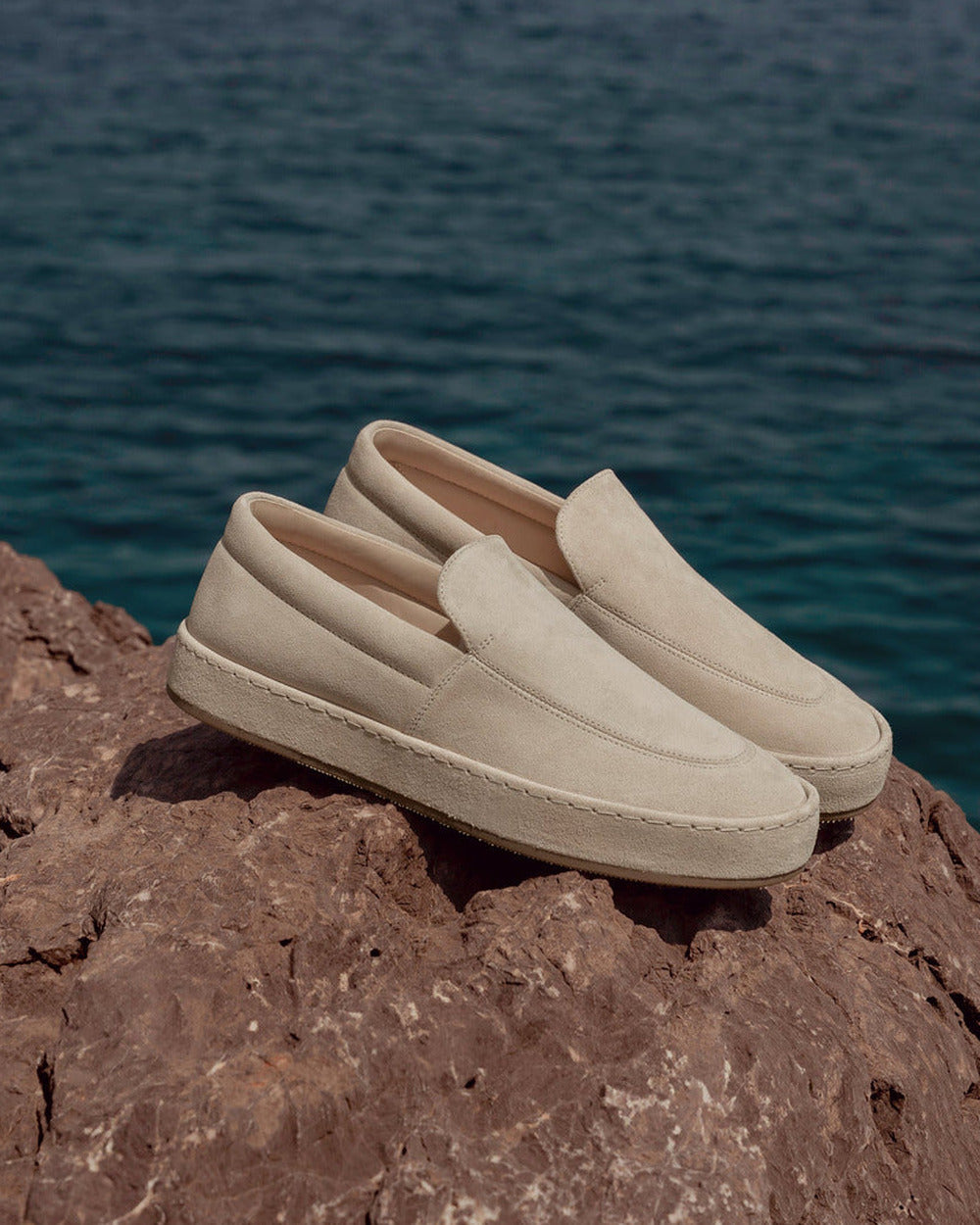LS 01 Full Suede Sand – loafers in beige suede, photo 5