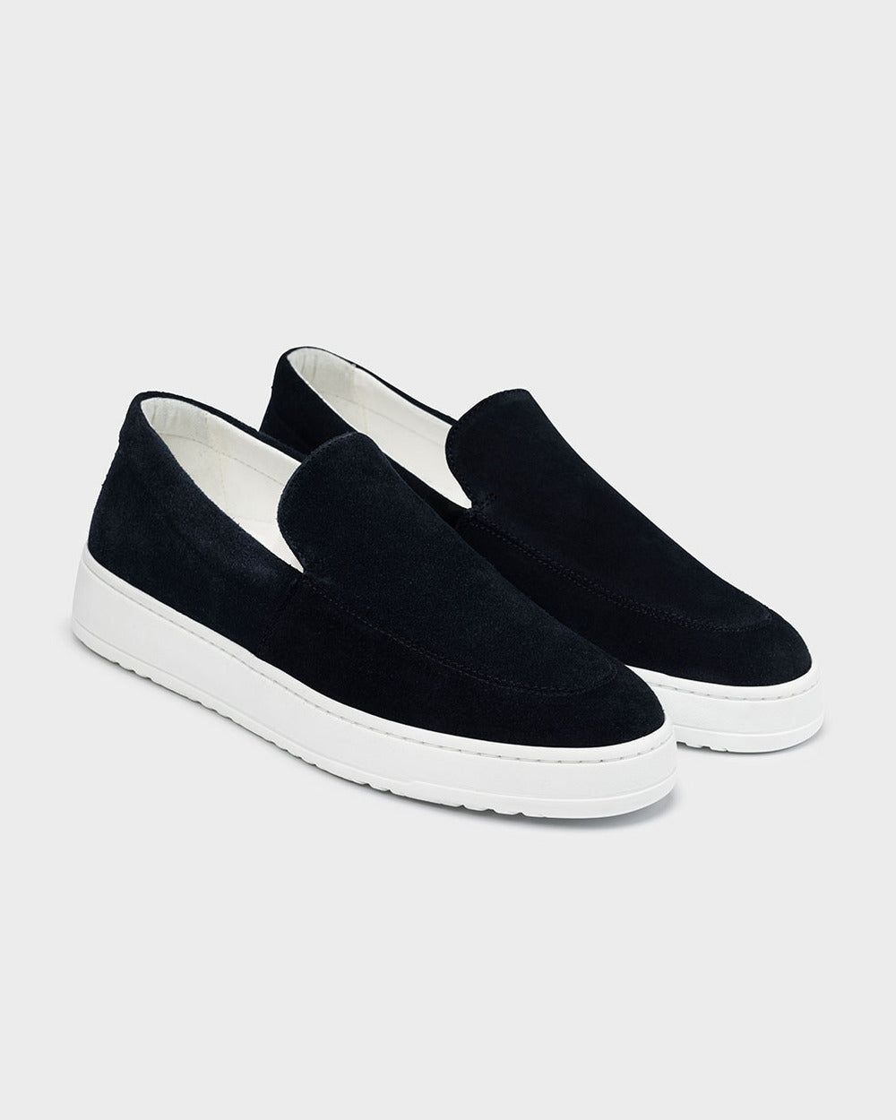 LS 01 Suede Blueberry – loafers in blue suede, photo 4
