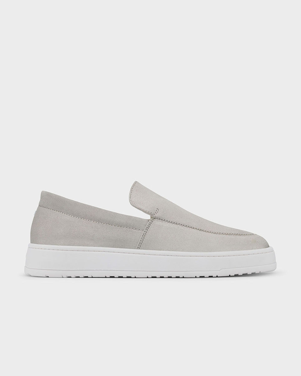LS 01 Suede Cement Grey – loafers in grey suede