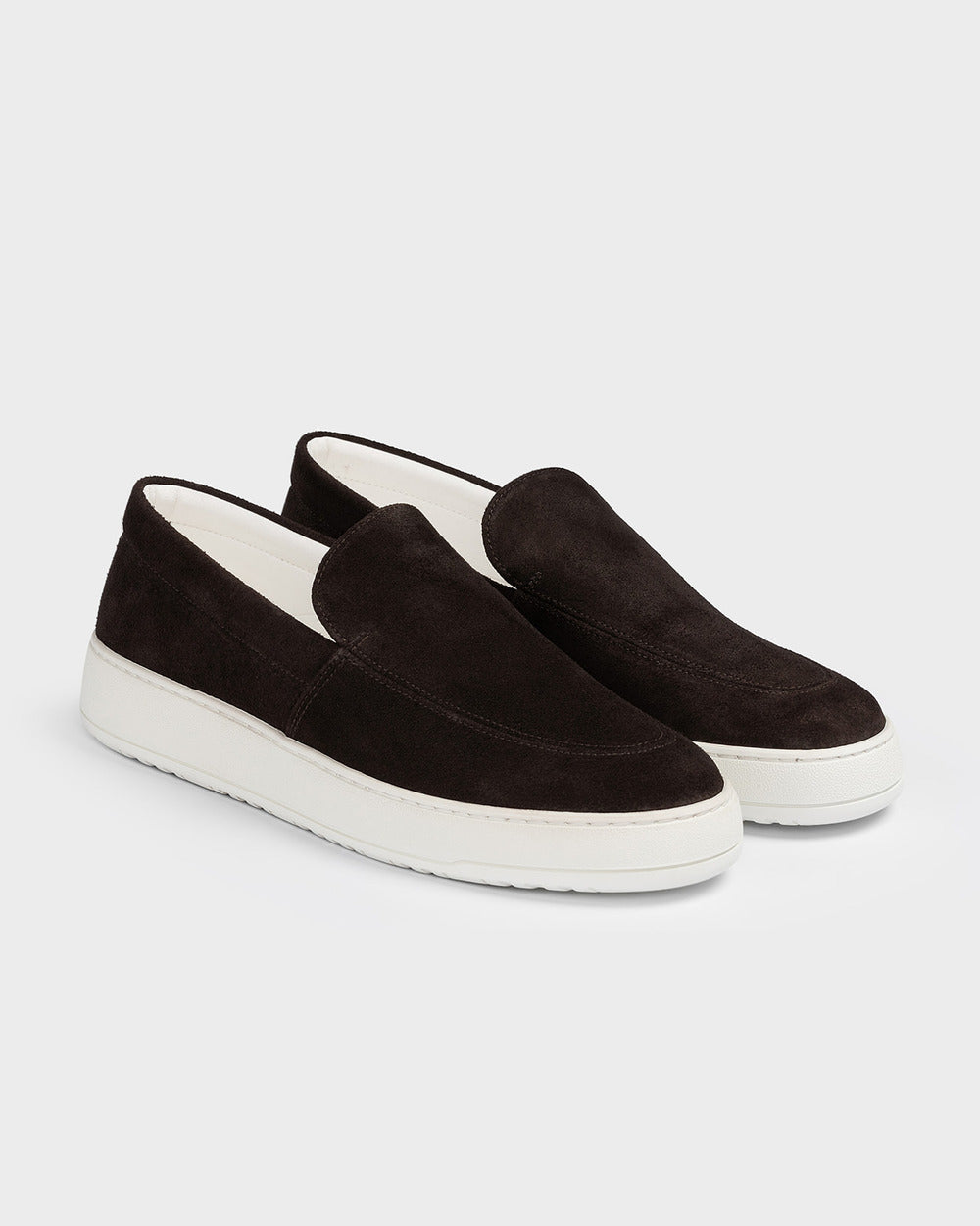 LS 01 Suede Chocolate – loafers in brown suede, photo 8