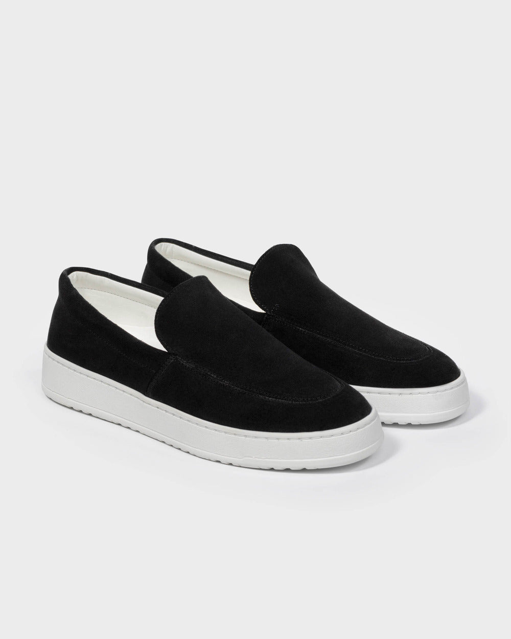 LS 01 Suede Jet Black – loafers in black suede, photo 7