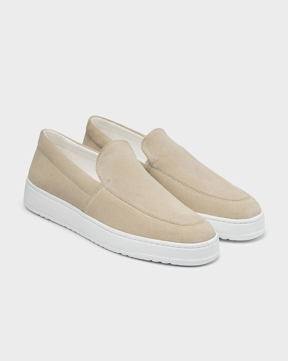 LS 01 Suede Sand – loafers in beige suede, photo 9