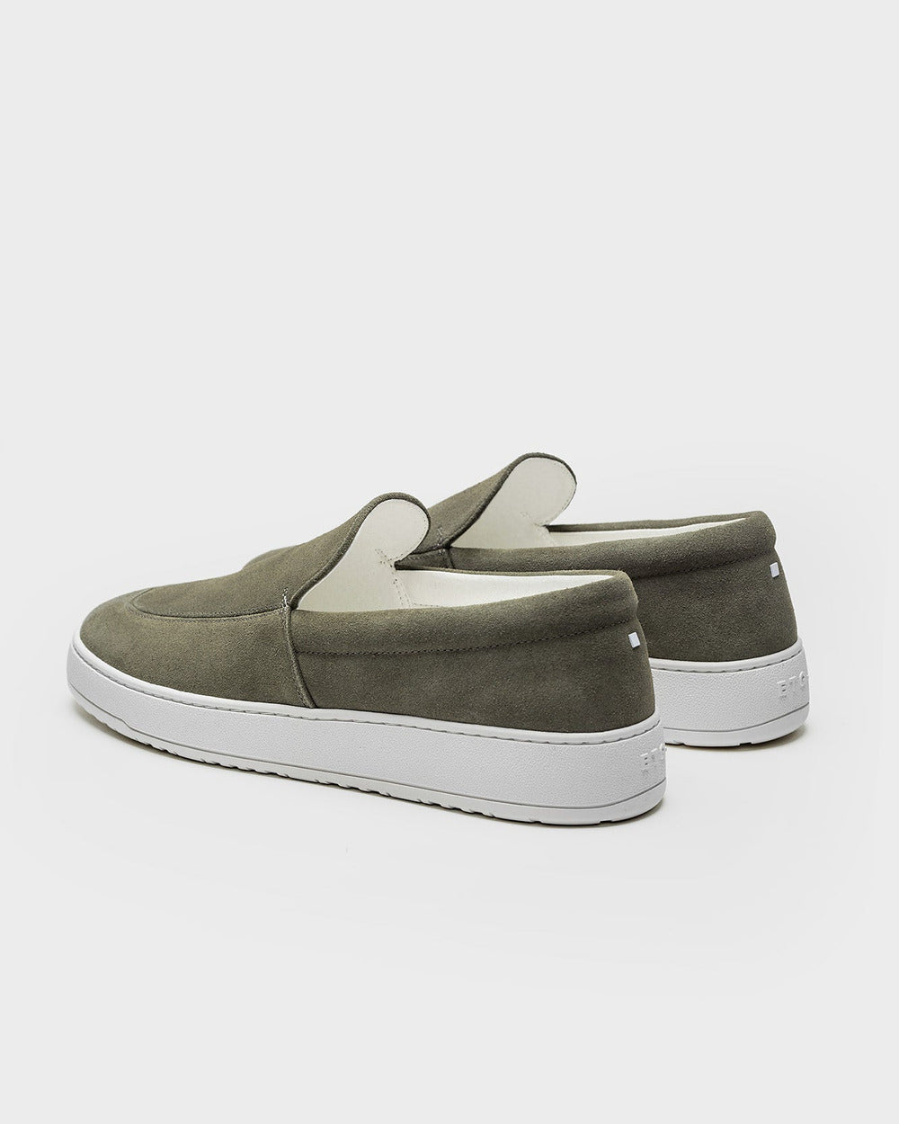 LS 01 Suede Vetiver Green – loafers in green suede, photo 10