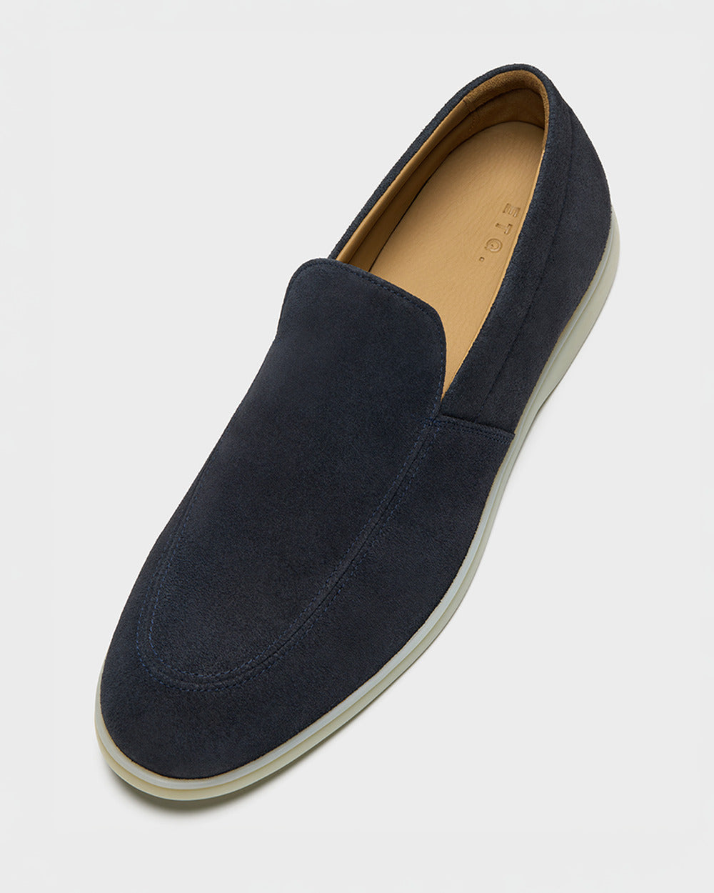 LS 03 Suede Blueberry – loafers in blue suede, photo 13