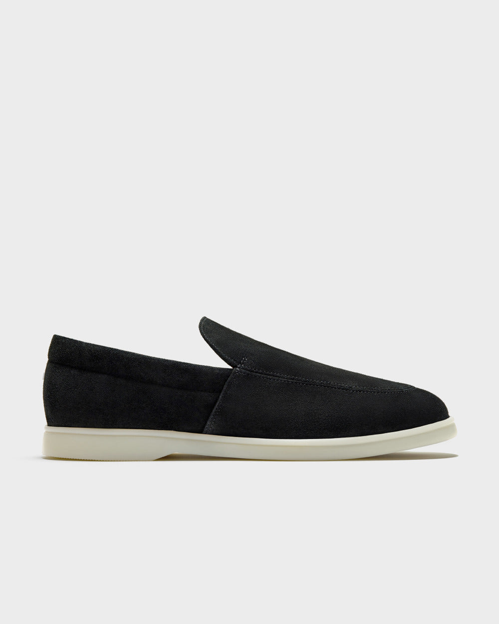 LS 03 Suede Jet Black – loafers in black suede