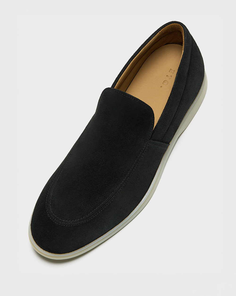 LS 03 Suede Jet Black – loafers in black suede, photo 13