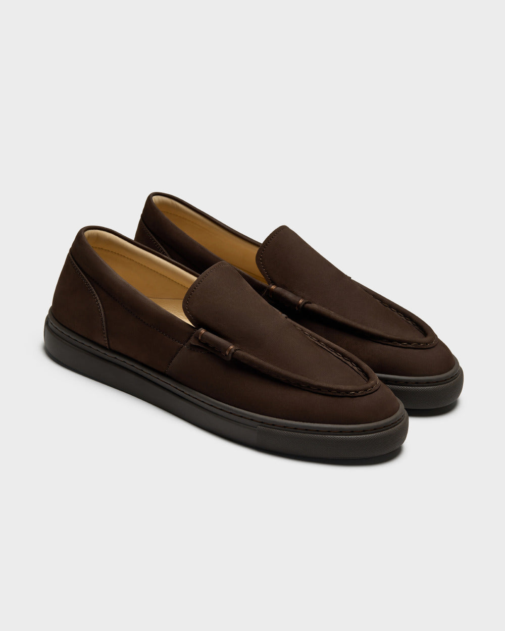 LS 04 Nubuck All Chocolate – loafers in brown nubuck leather, photo 6