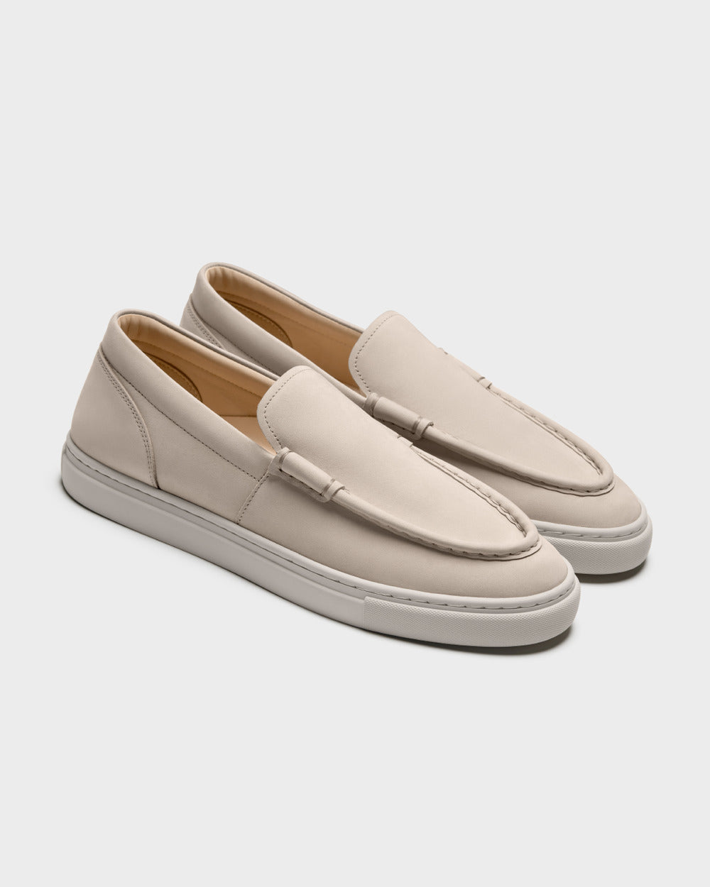 LS 04 Nubuck Sand – loafers in beige nubuck leather, photo 6
