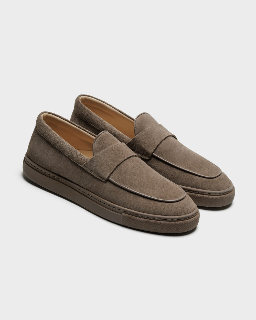LS 05 Suede Desert Taupe – penny loafers in taupe suede, photo 5
