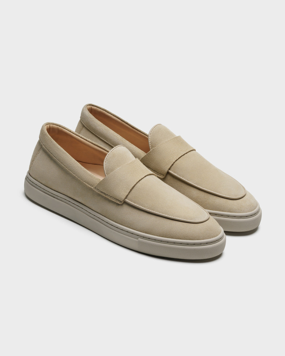LS 05 Suede Sand – penny loafers in beige suede, photo 10
