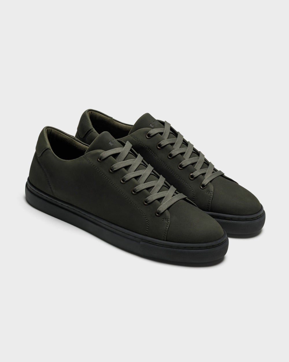 LT 01 Court Lite Nubuck Forest Green – sneakers in green nubuck leather, photo 7