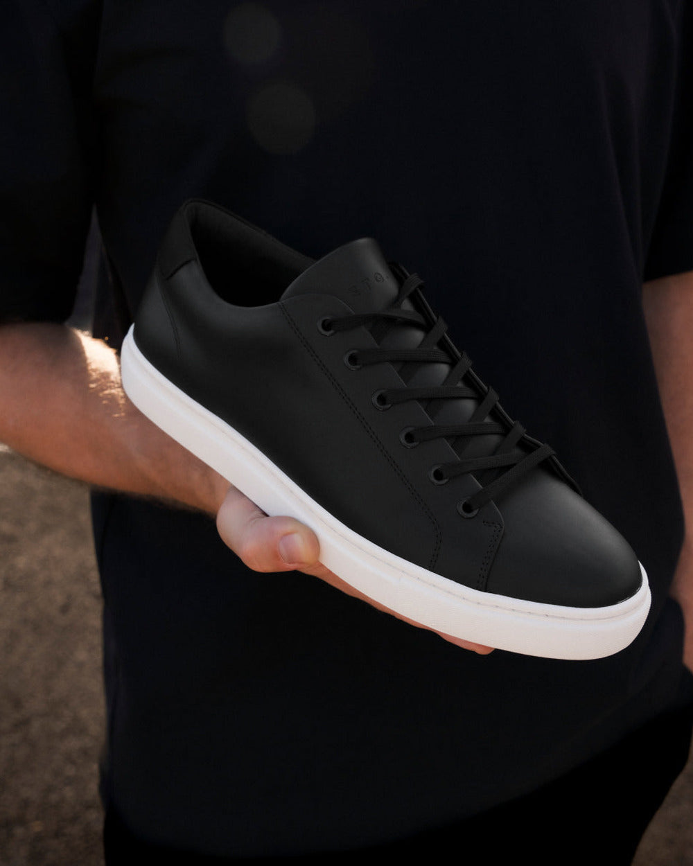 LT 01 Court Lite Premium Nappa Jet Black – sneakers in black nappa leather, photo 6