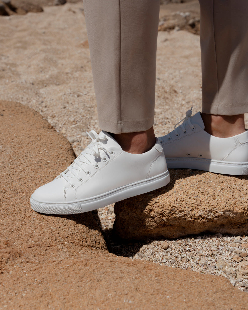 LT 01 Court Lite Premium Nappa White – sneakers in white nappa leather, photo 6