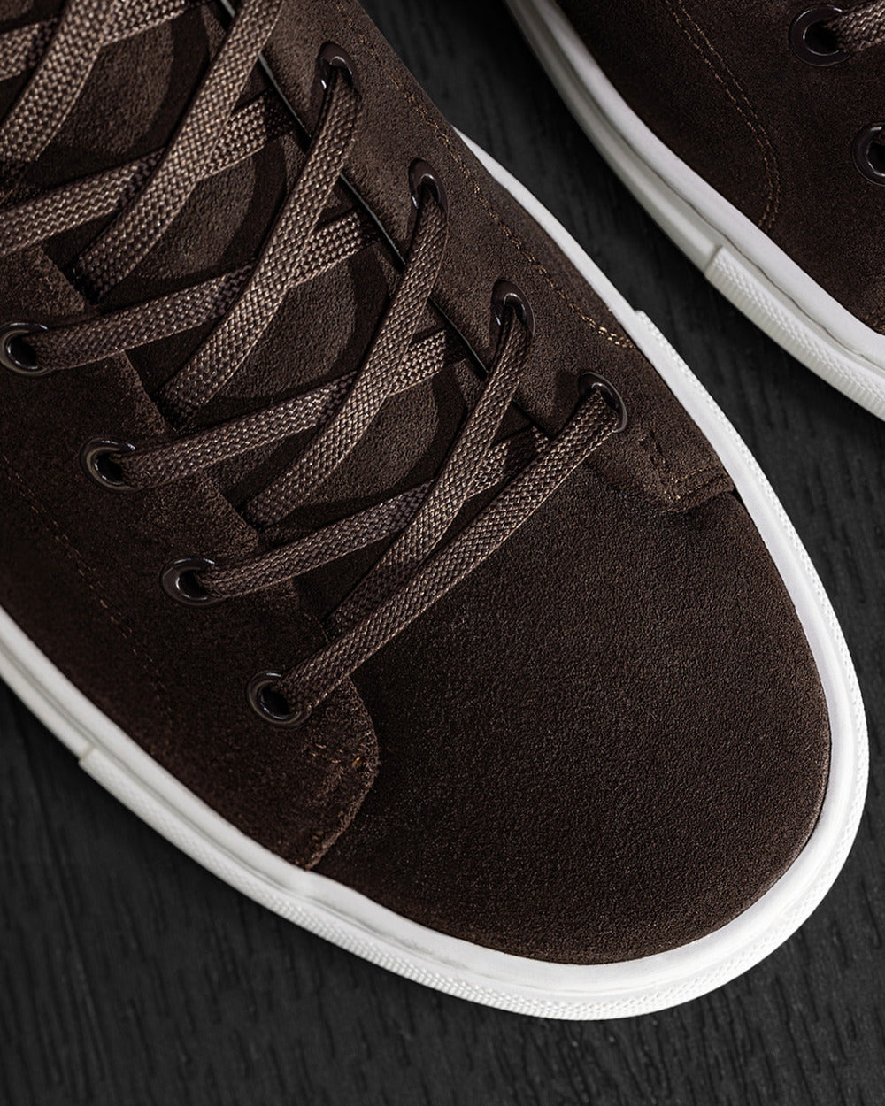 LT 01 Court Lite Suede Chocolate – sneakers in brown suede, photo 12