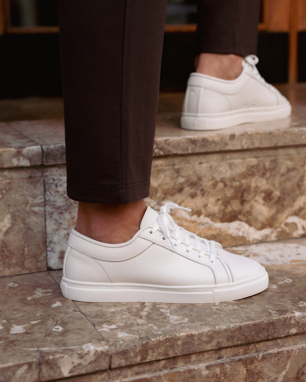 LT 01 Essence White – sneakers in white full grain leather, photo 14