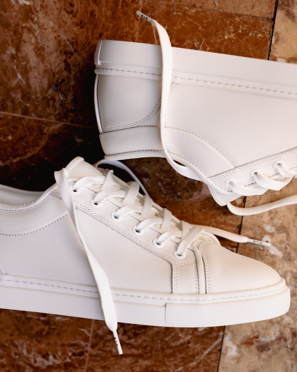 LT 01 Essence White – sneakers in white full grain leather, photo 16