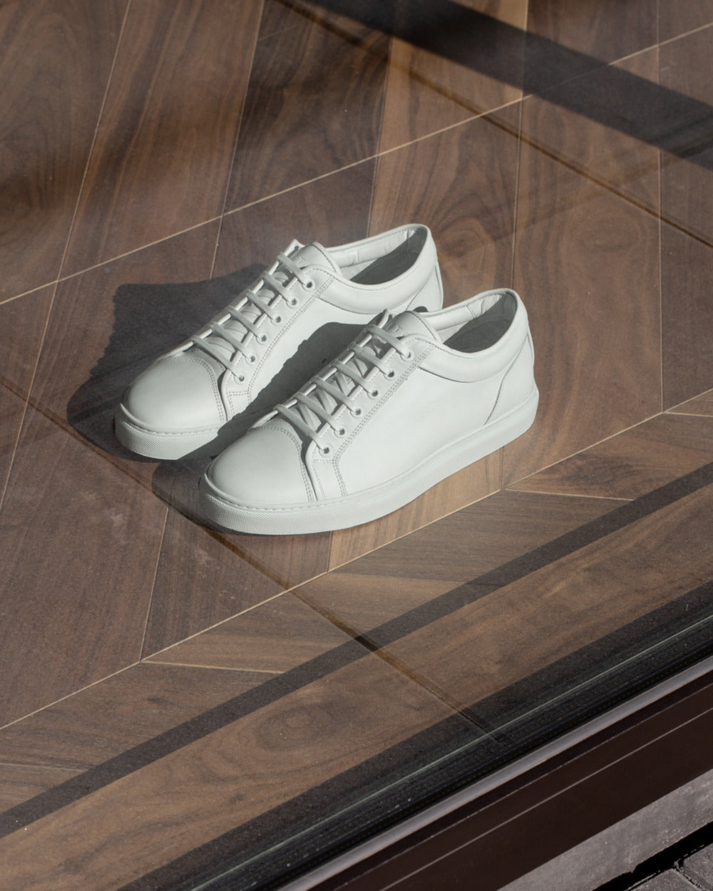 LT 01 Essence White – sneakers in white full grain leather, photo 22