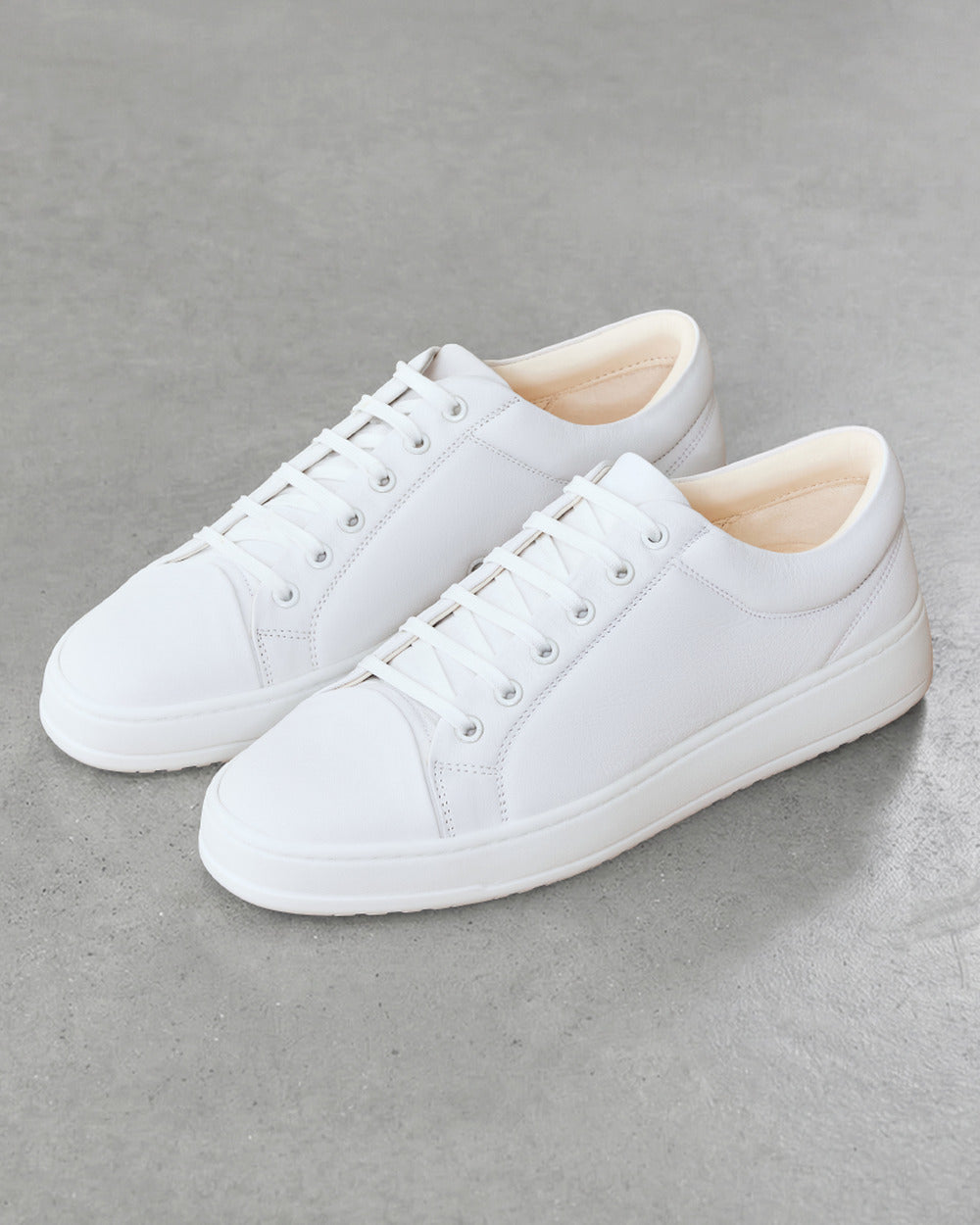 LT 01 Premium Nappa White – sneakers in white nappa leather, photo 6