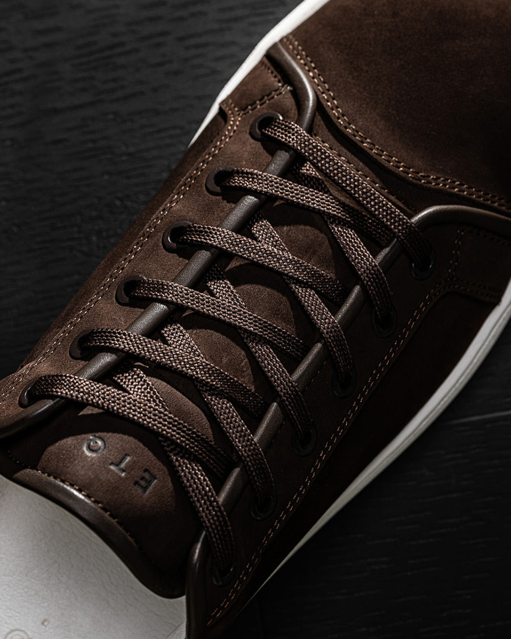 LT 01 Shades Nubuck Chocolate – sneakers in brown nubuck leather, photo 11