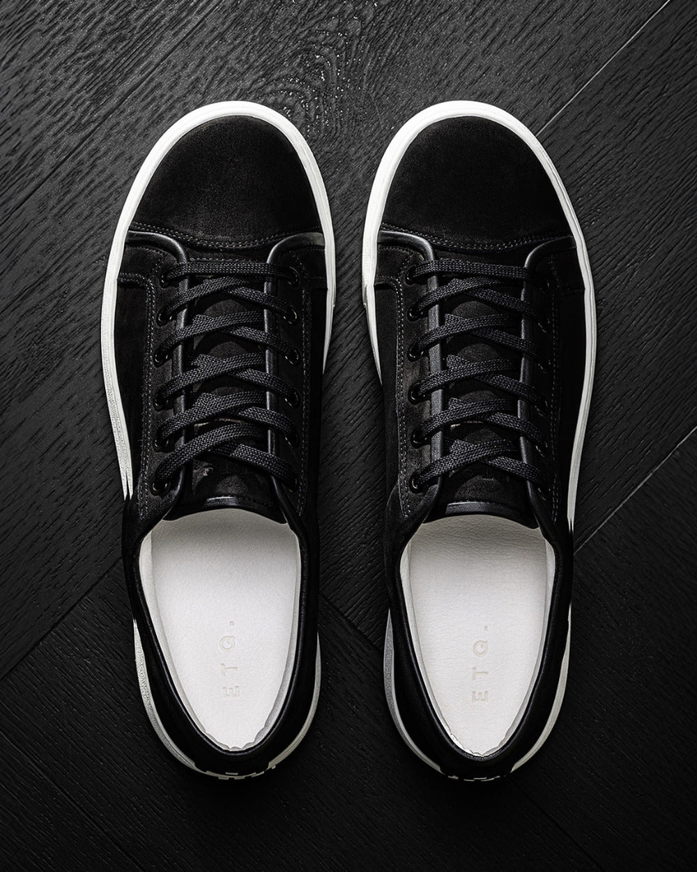 LT 01 Shades Nubuck Jet Black – sneakers in black nubuck leather, photo 9