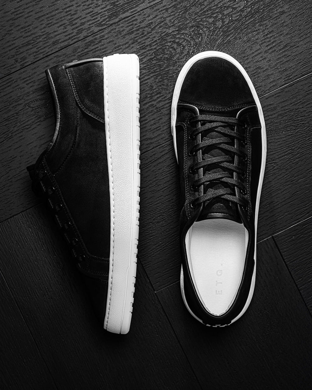 LT 01 Shades Nubuck Jet Black – sneakers in black nubuck leather, photo 11