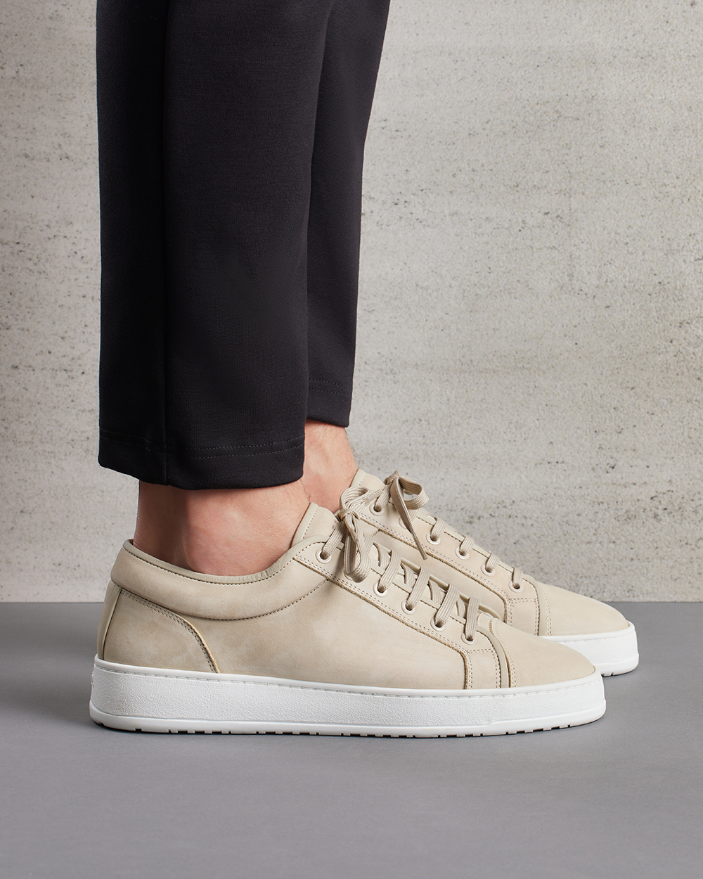 LT 01 Shades Nubuck Sand – sneakers in beige nubuck leather, photo 5