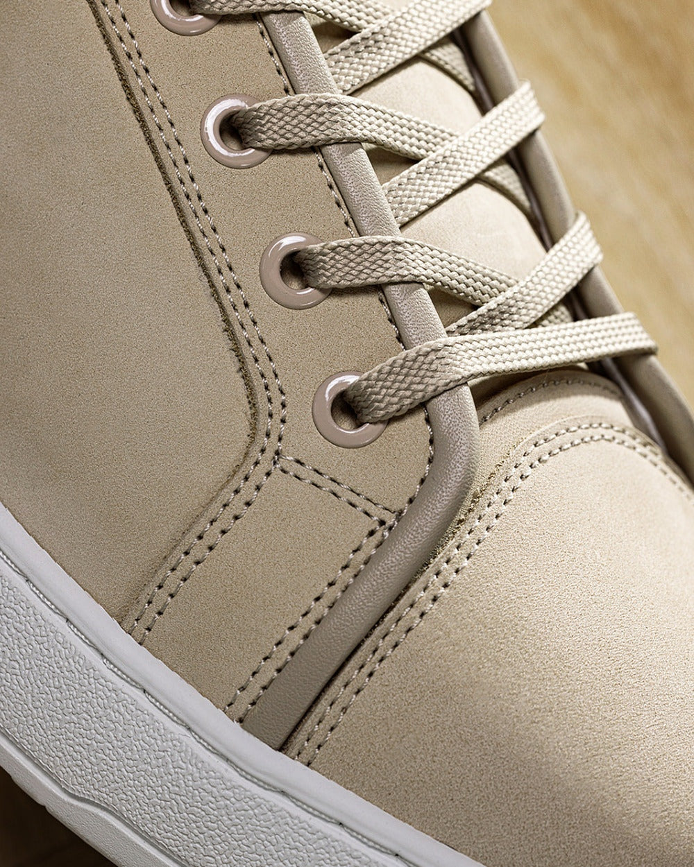 LT 01 Shades Nubuck Sand – sneakers in beige nubuck leather, photo 8