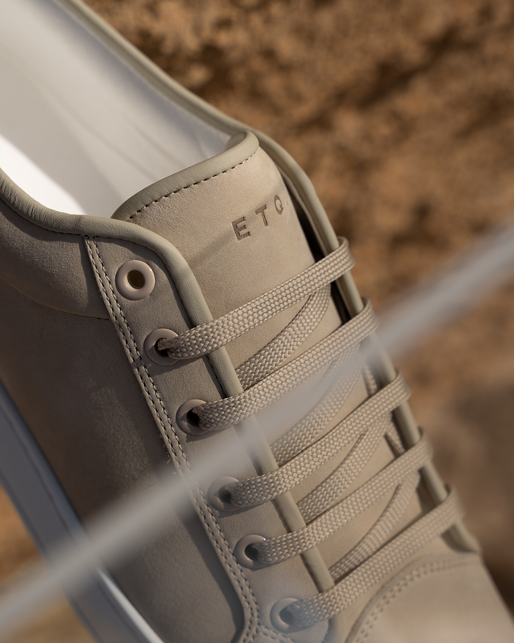 LT 01 Shades Nubuck Sand – sneakers in beige nubuck leather, photo 11
