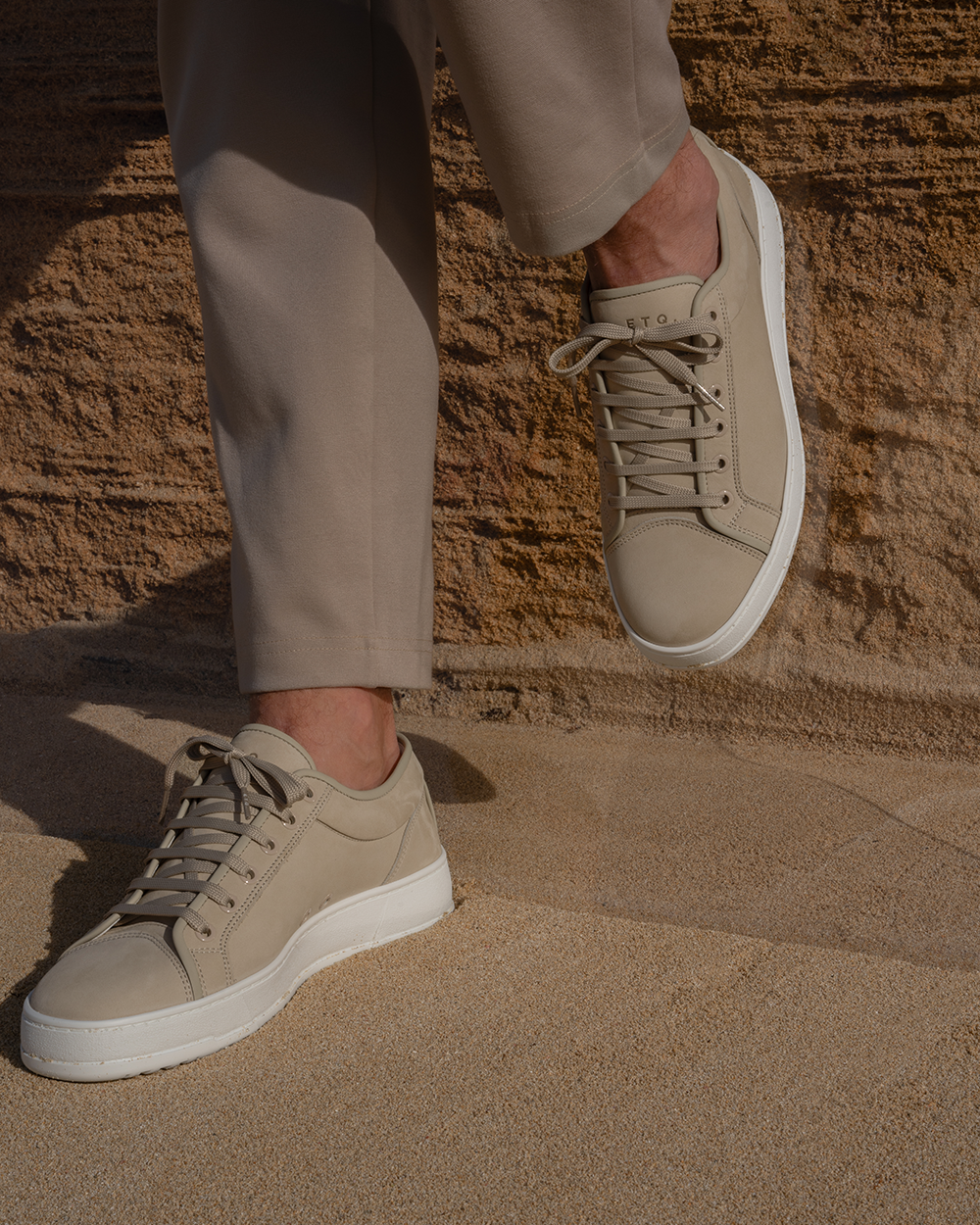 LT 01 Shades Nubuck Sand – sneakers in beige nubuck leather, photo 17