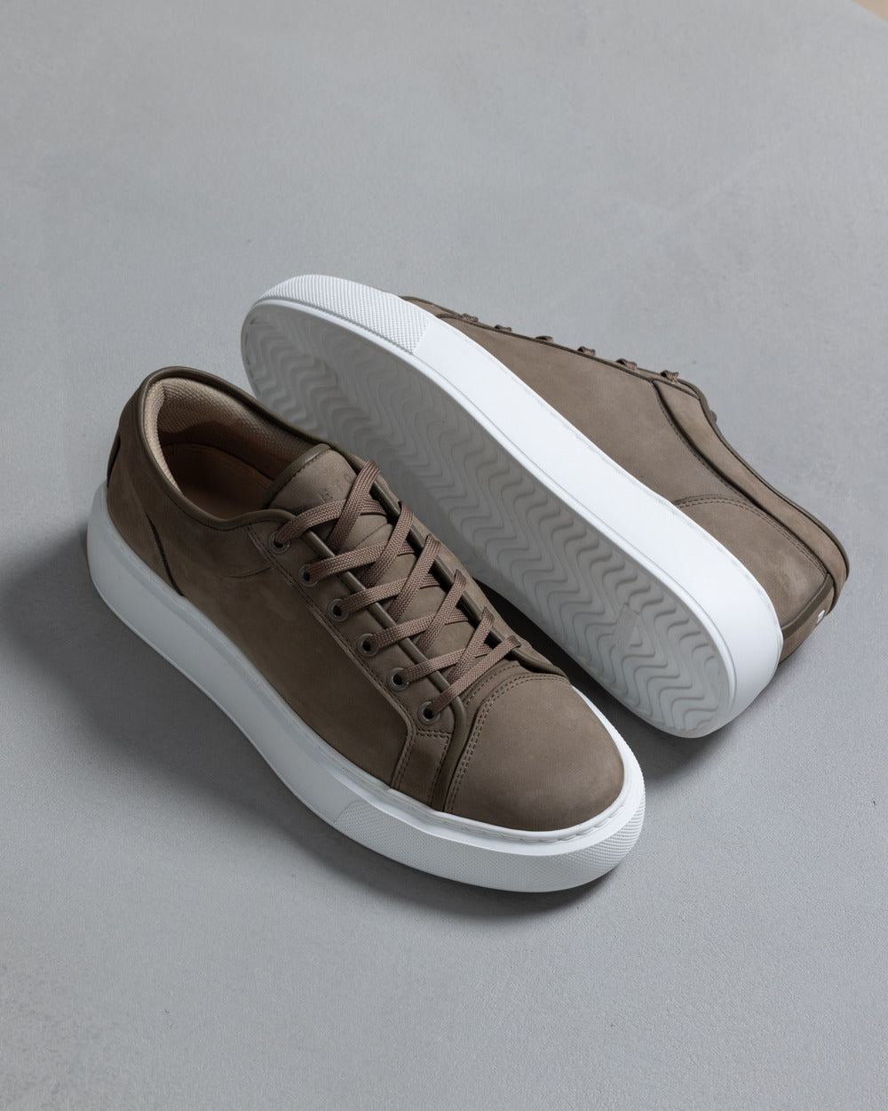 LT 01 Platform Desert Taupe – platform sneakers in taupe nubuck leather, photo 5